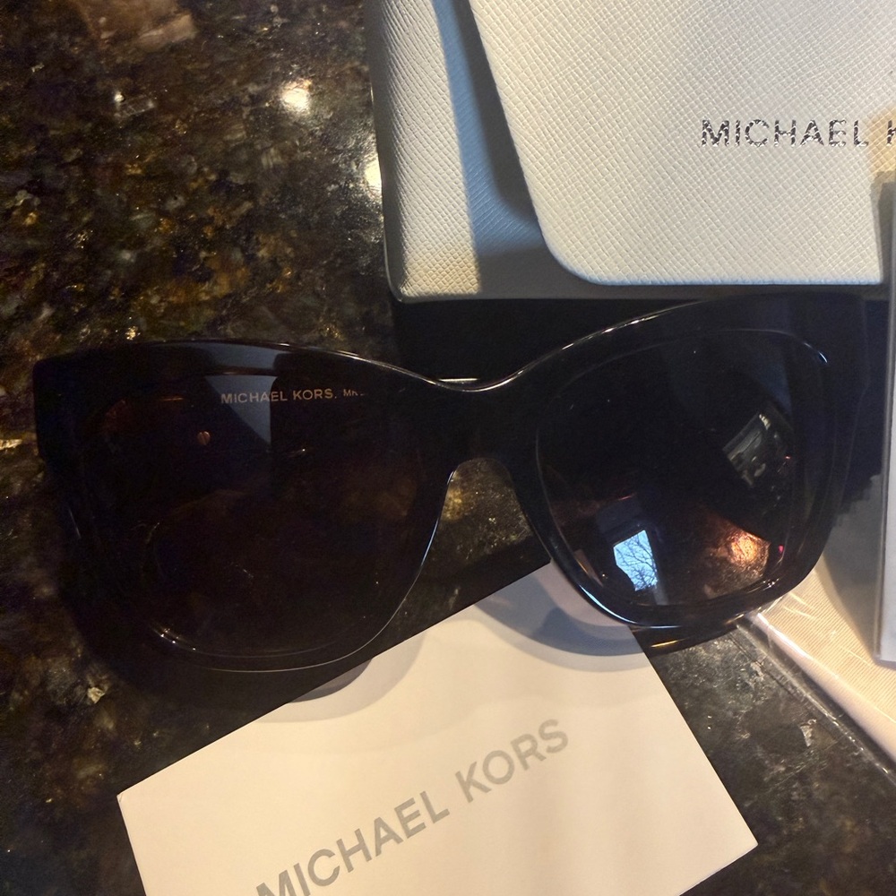 Michael Kors Dark Tortoiseshell Oversized Women's Sunglasses